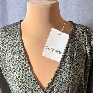 Women's Floral Dress - Black and Green